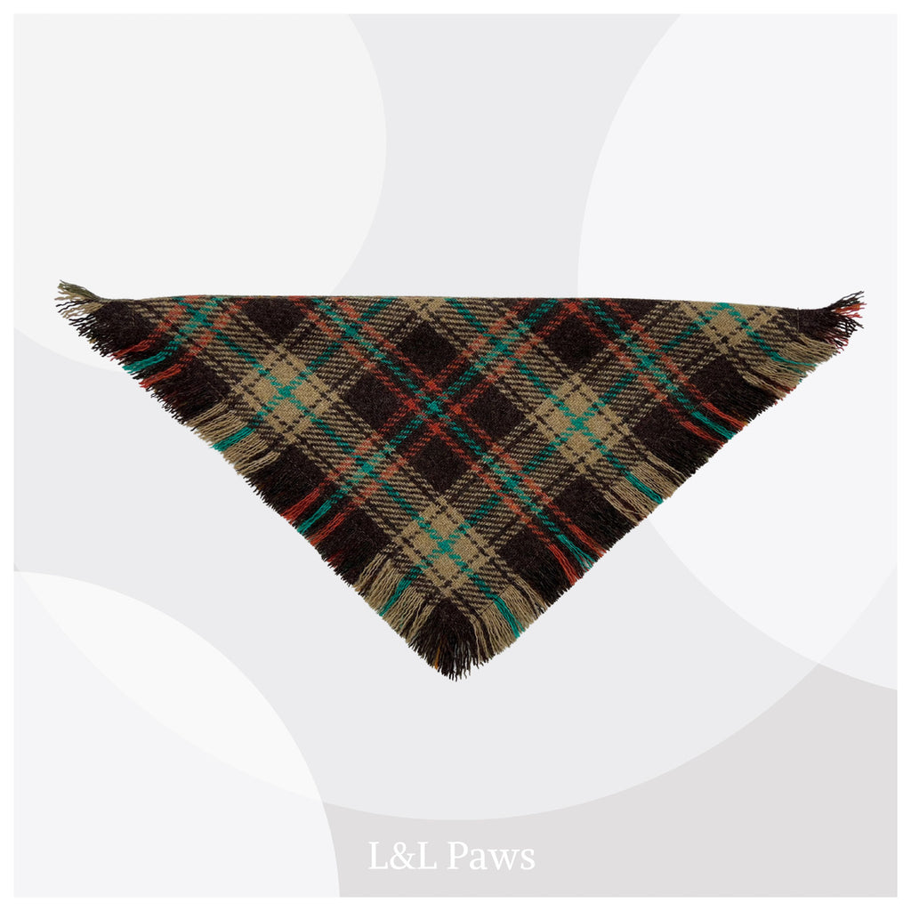 Fray Bandana - Dog Bandana - Brown