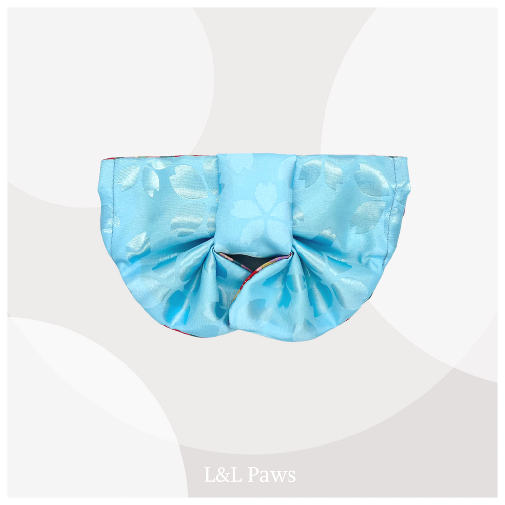 愛うさぎ　水色　帯バンダナ