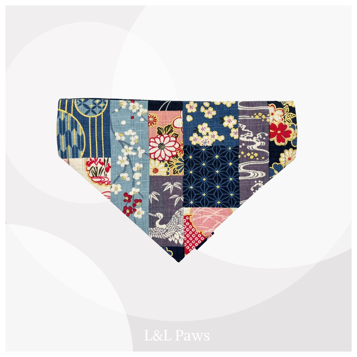 Patchwork Design Blue - Authentic Japanese Bandana 