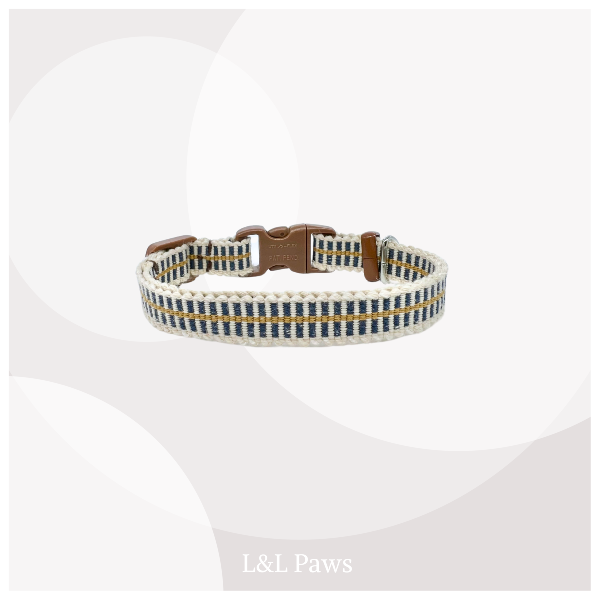 真田紐　茶色　首輪　Lサイズ