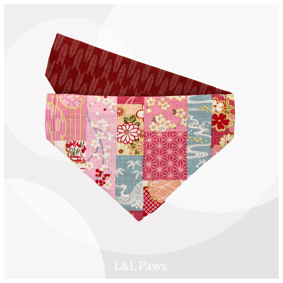 Patchwork Design Pink - Authentic Japanese Bandana 