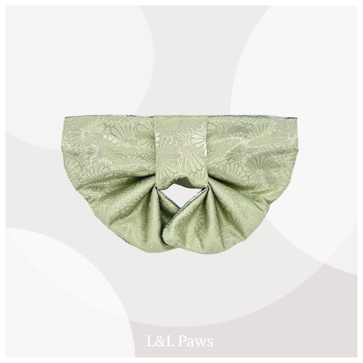 きらめく波　雲取り青海波　金襴　帯バンダナ