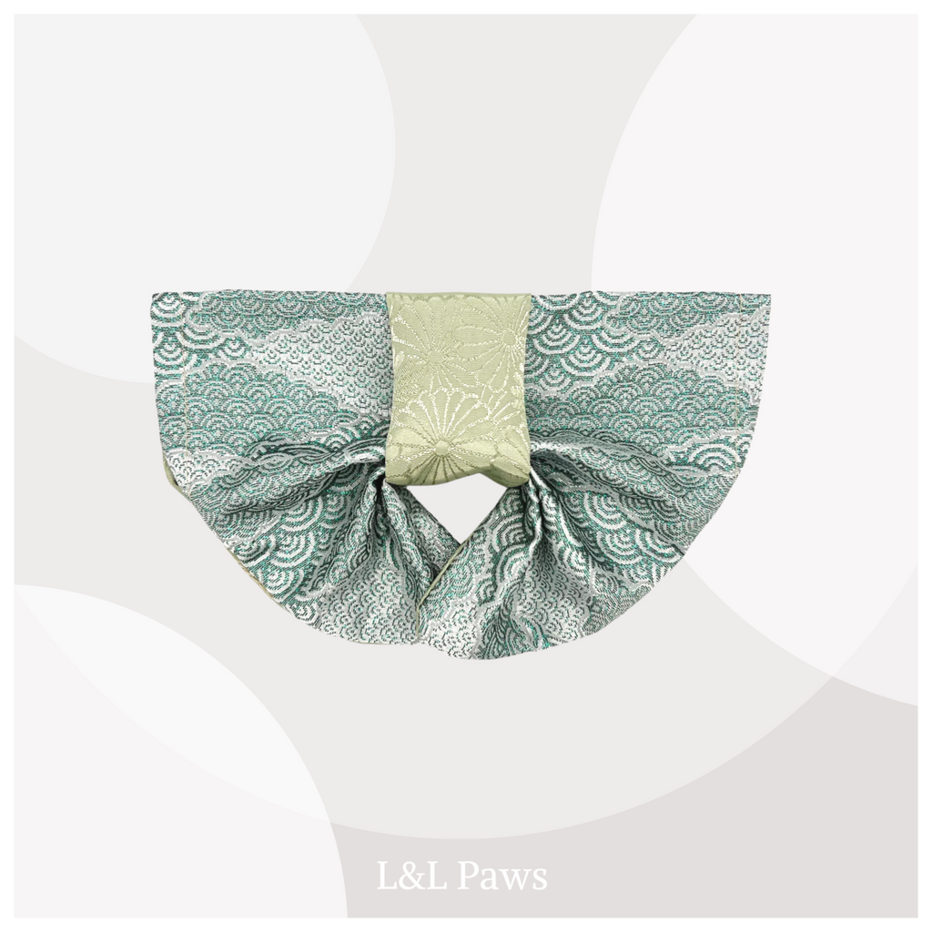 Seigaiha Wave - Blue - Kinran - Obi Bandana