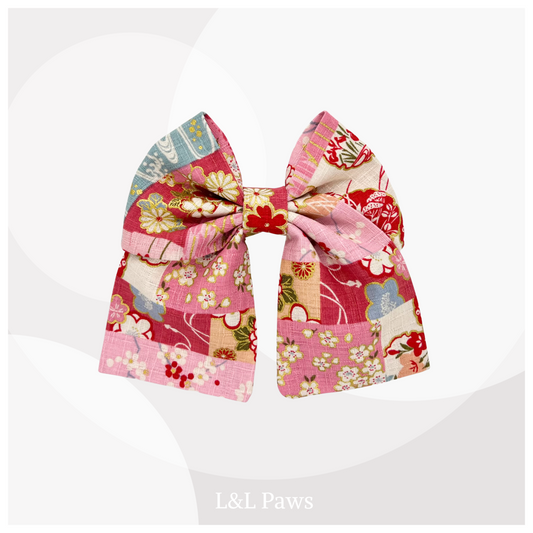 Patchwork Design Pink - Japanese Ribbon