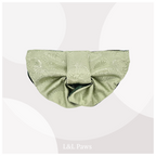 Seigaiha Wave Deep Green- Chirimen - Obi Bandana