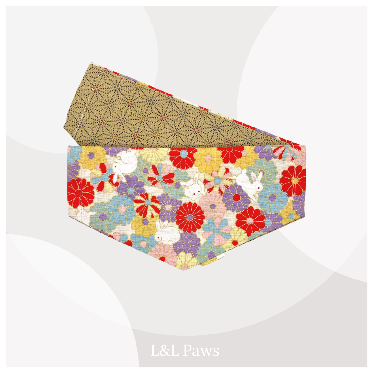 愛うさぎ　白　ミニバンダナ