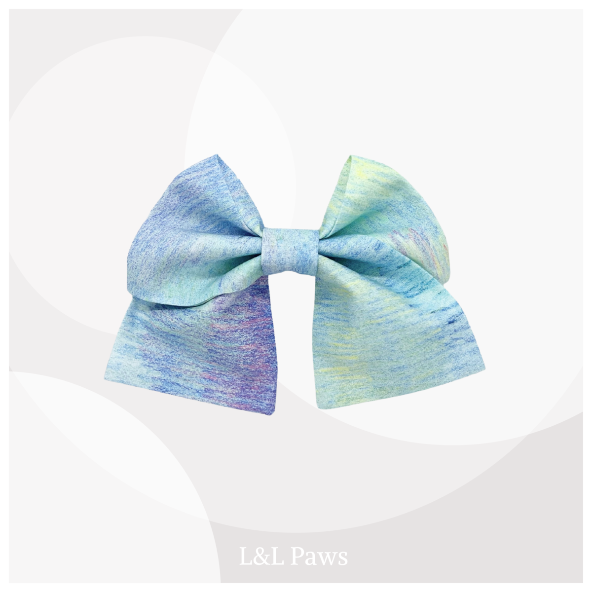 Colored Pencil Design Blue - Mini Ribbon Bowtie