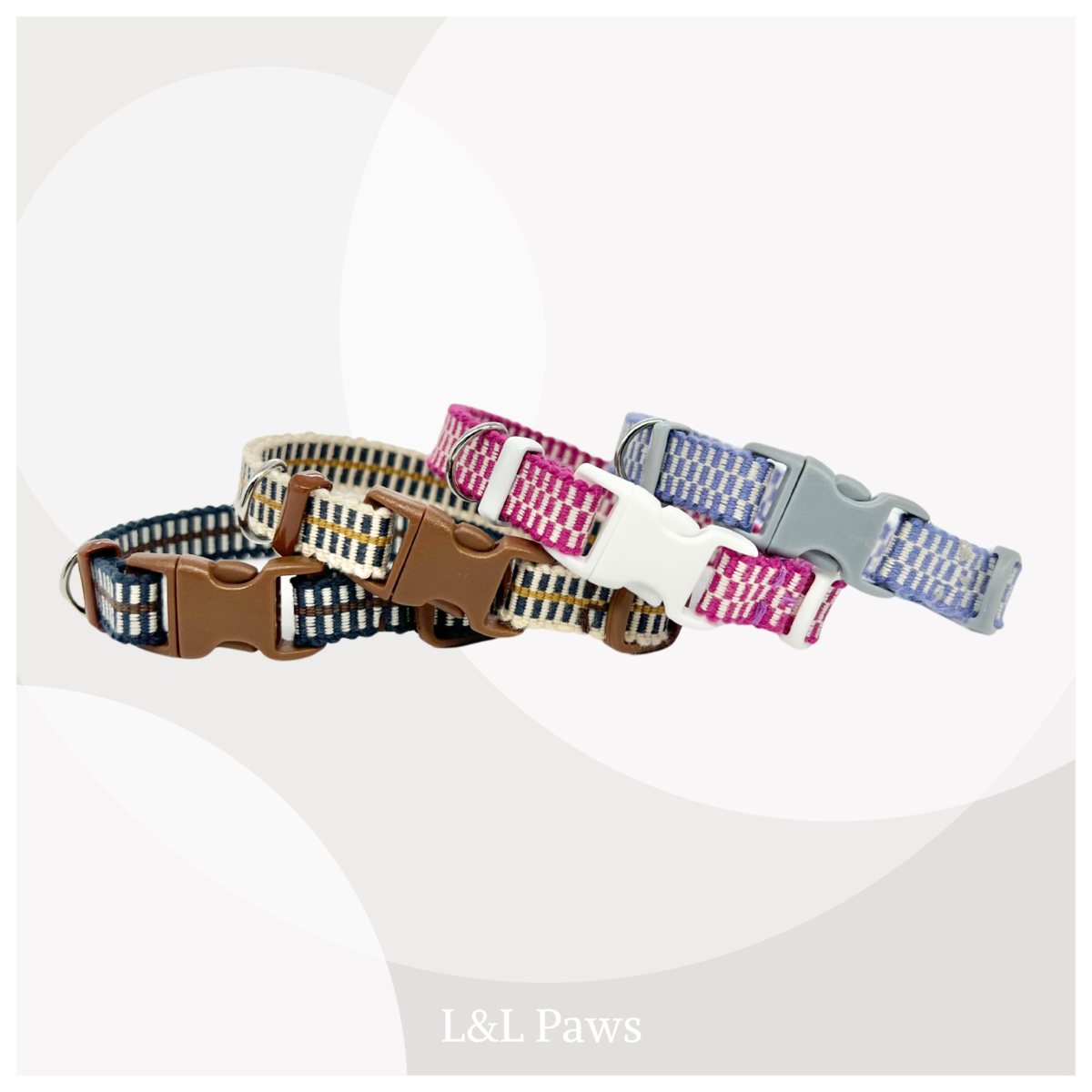 真田紐　紺　首輪　Lサイズ