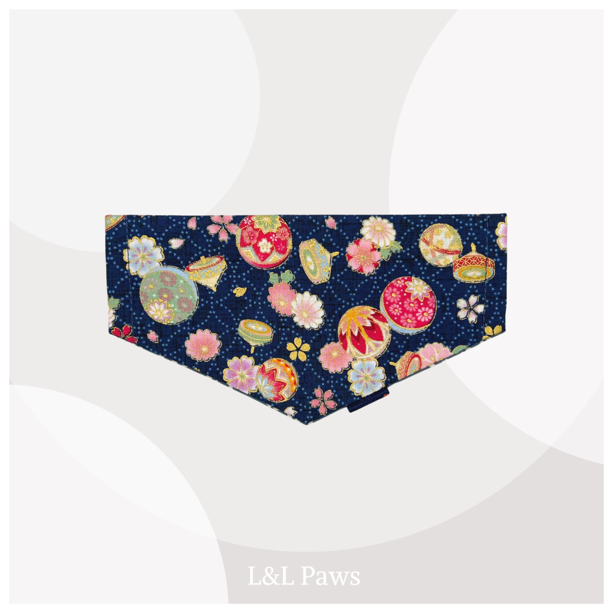 かわいい鞠　青　ミニバンダナ