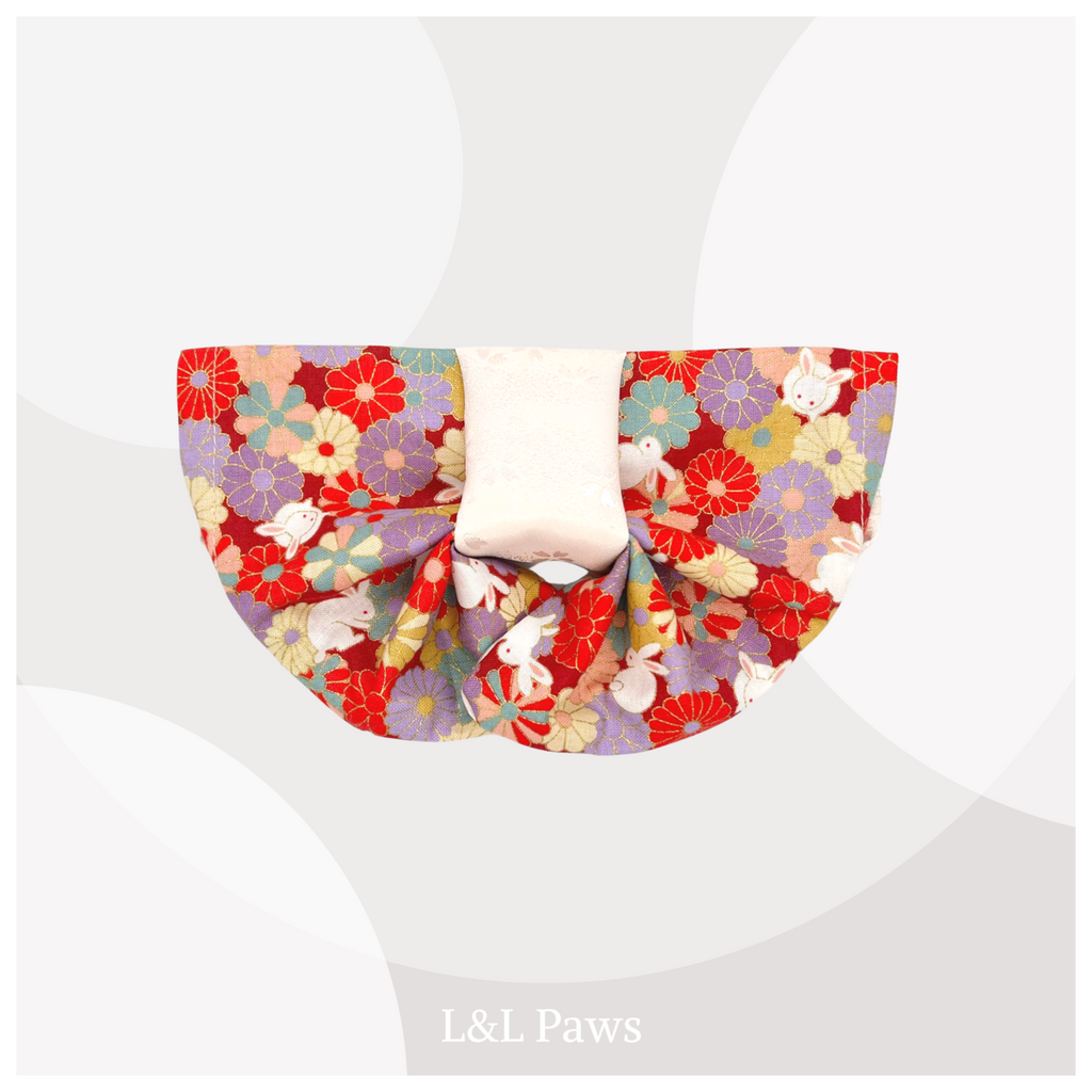 Sweet Rabbits Red - Obi Bandana