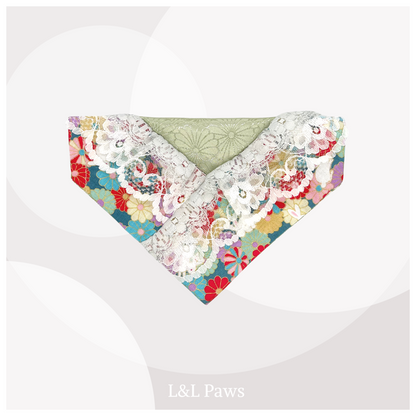 Sweet Rabbits with Lace Fabric - Light Blue - Kimono Bandana