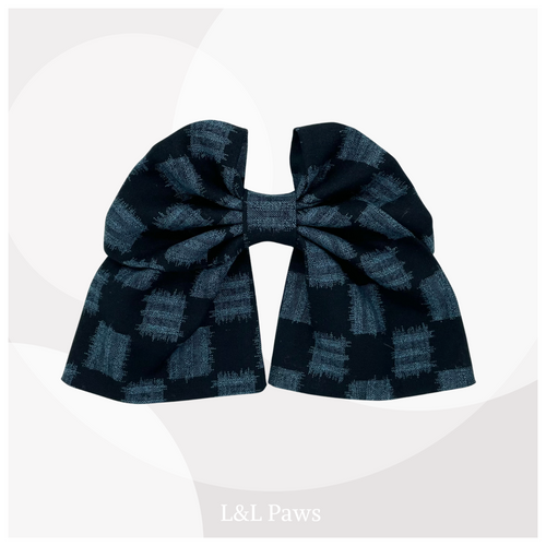 市松絣 和リボン Authentic Ribbon Bowties 和リボン 犬 猫 ペット 和柄 日本製 手作り ギフト エルエルポウズ