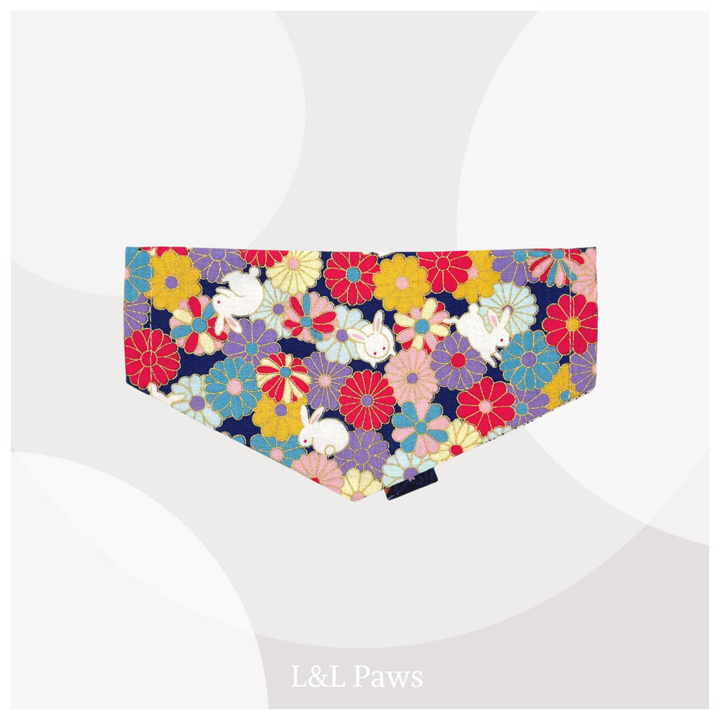 Sweet Rabbits Blue - Mini Bandana