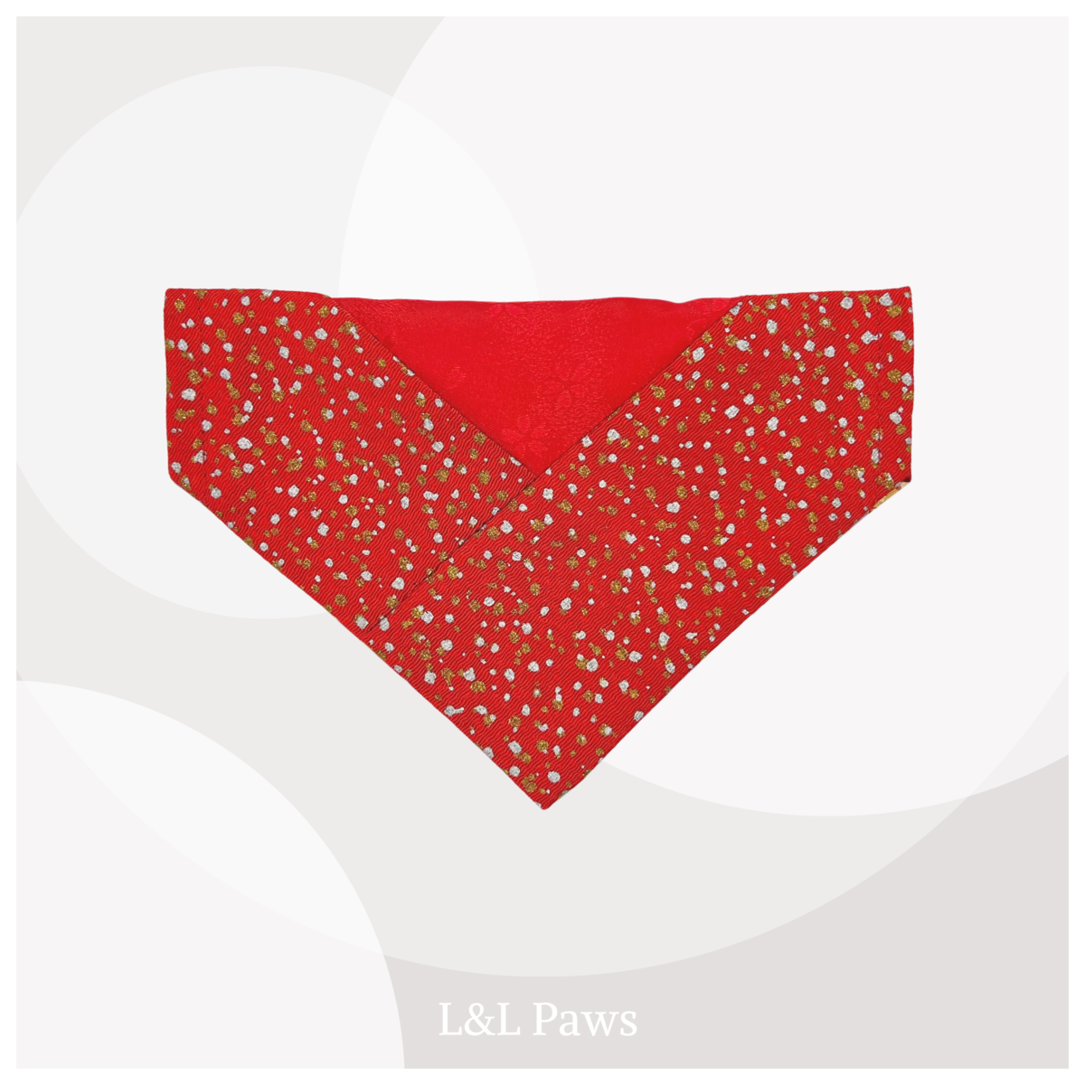 霰　金銀ラメ　ちりめん　着物バンダナ