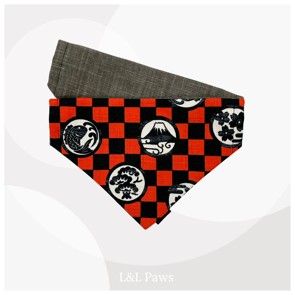 Ichimatsu Gray - Authentic Japanese Bandana 