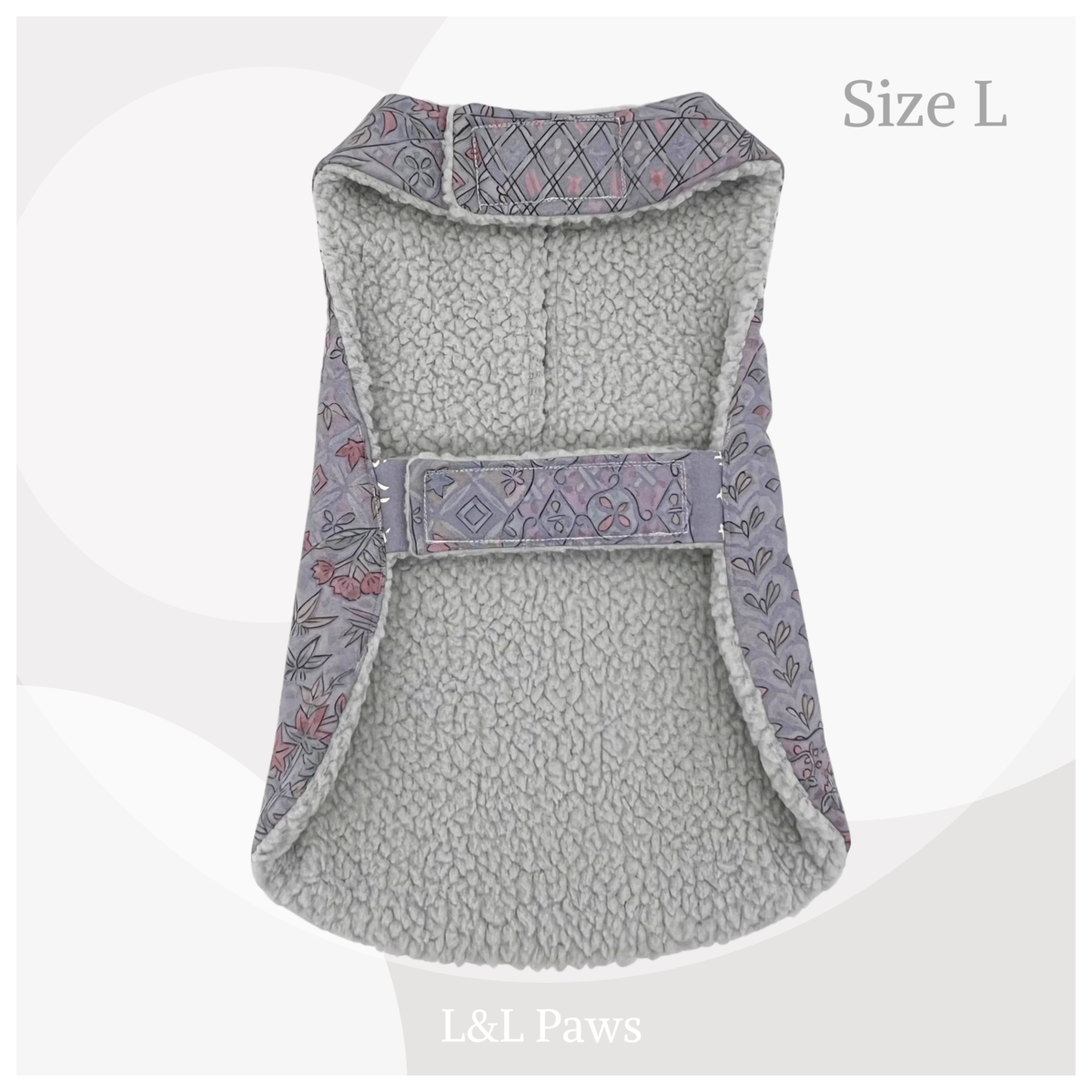 吉祥更紗柄 - 正絹丹後ちりめん着物地 - 冒険コート Lサイズ