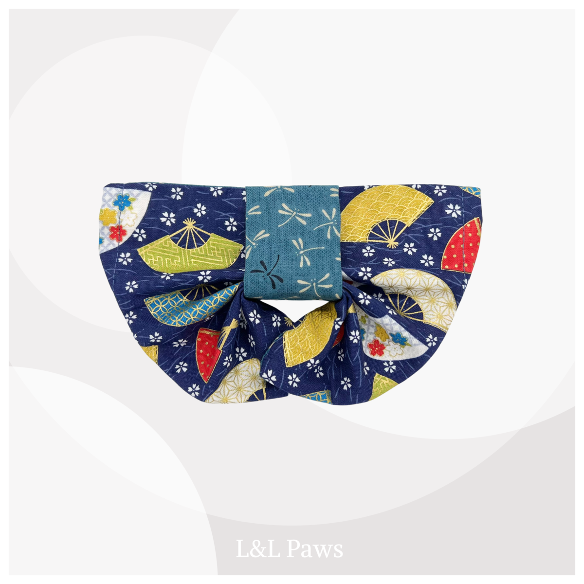 扇 Fan Blue - Obi Bandana