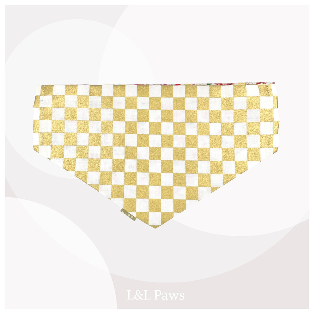 ずっと桜 彩り白茶 犬のバンダナ