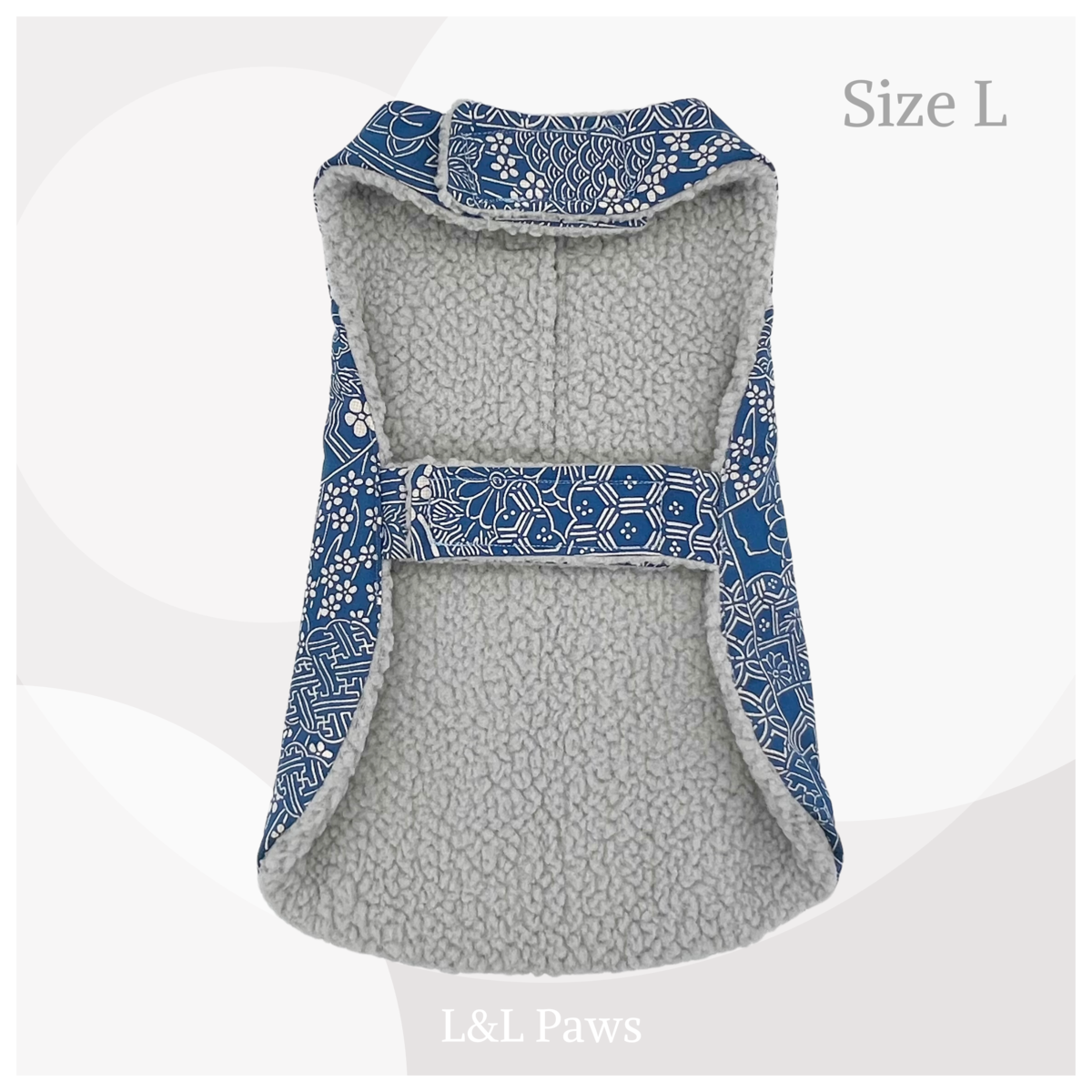 紅葉 吉祥柄 - 正絹丹後ちりめん着物地 - 冒険コート Lサイズ