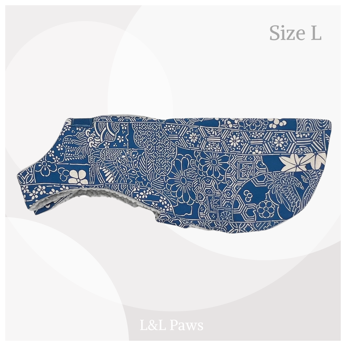 紅葉 吉祥柄 - 正絹丹後ちりめん着物地 - 冒険コート Lサイズ