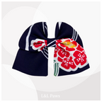 Hydrangea Yukata Design and Awa Shijira-Ori Mat & Accessories Set - Pet Mats