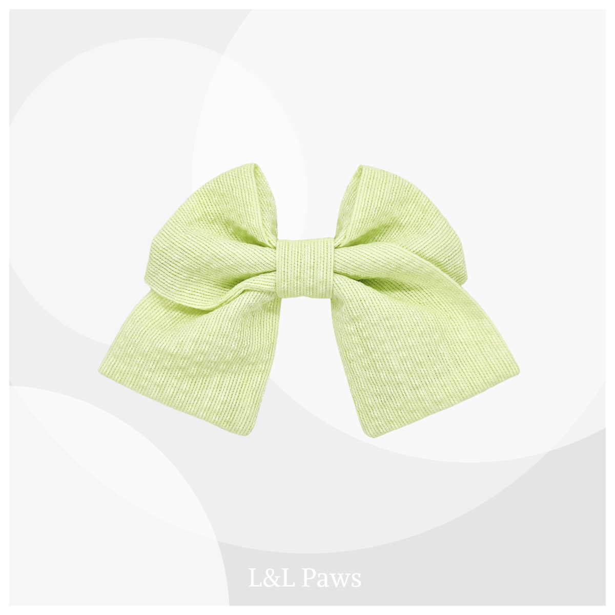 黄緑　阿波しじら織　ミニ和リボン