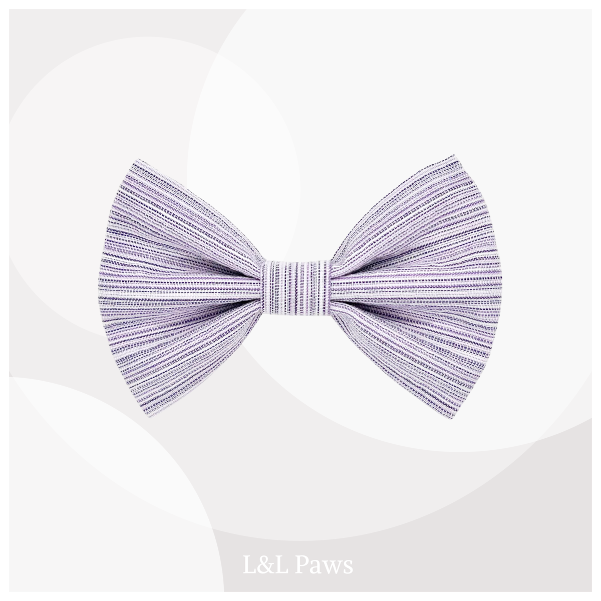 薄紫縞　阿波しじら織　ビッグ蝶ネクタイ