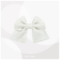 White Awa-Shijira-Ori - Mini Ribbon Bow Tie