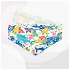 Whale Bingata Design Fabric and Shijira-ori - Dog Bandana