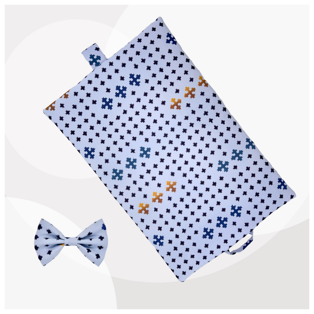 Stars Yukata Design and Awa Shijira-Ori Mat & Accessories Set - Pet Mats