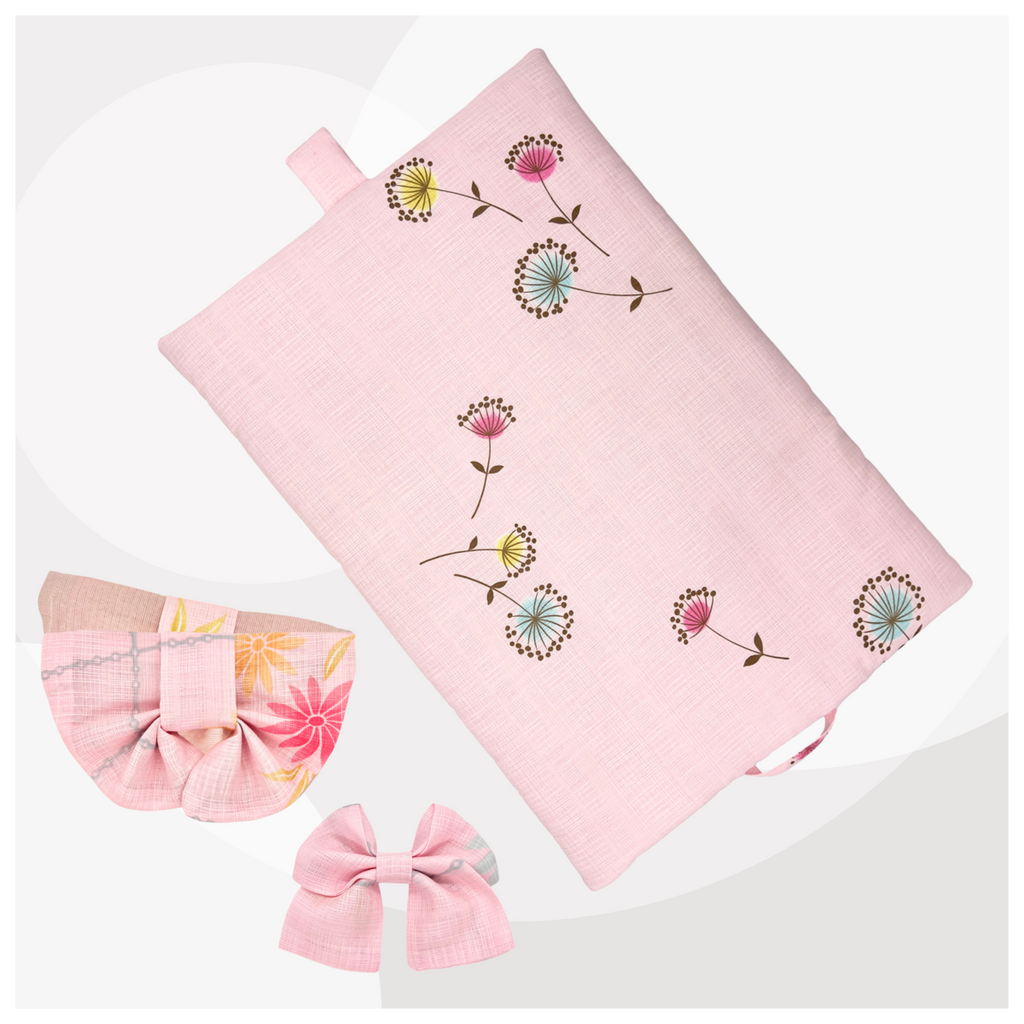Hana Yukata Design and Awa Shijira-Ori Mat & Accessories Set - Pet Mats
