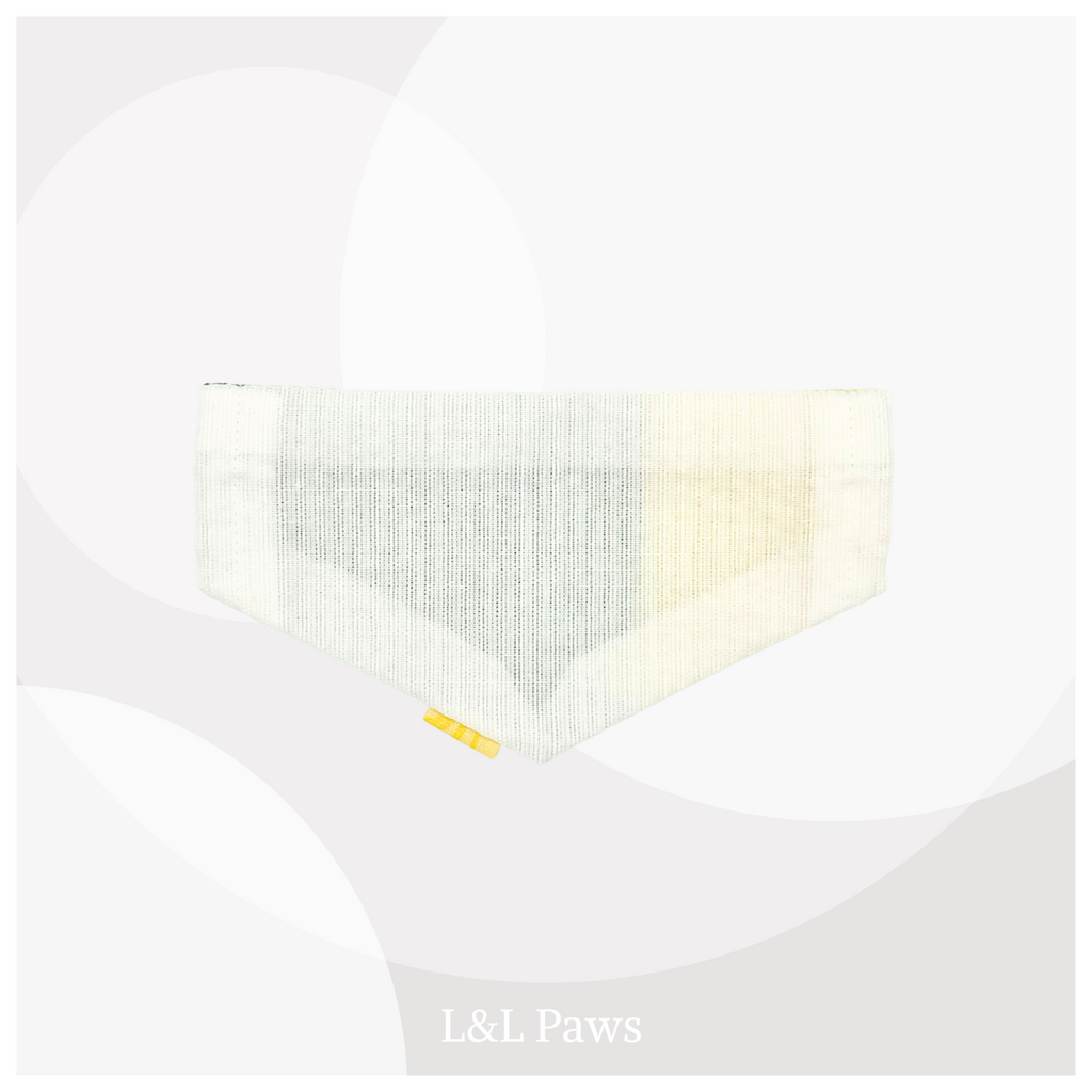 Yellow & Green Awa Shijira-ori  - Mini Bandana