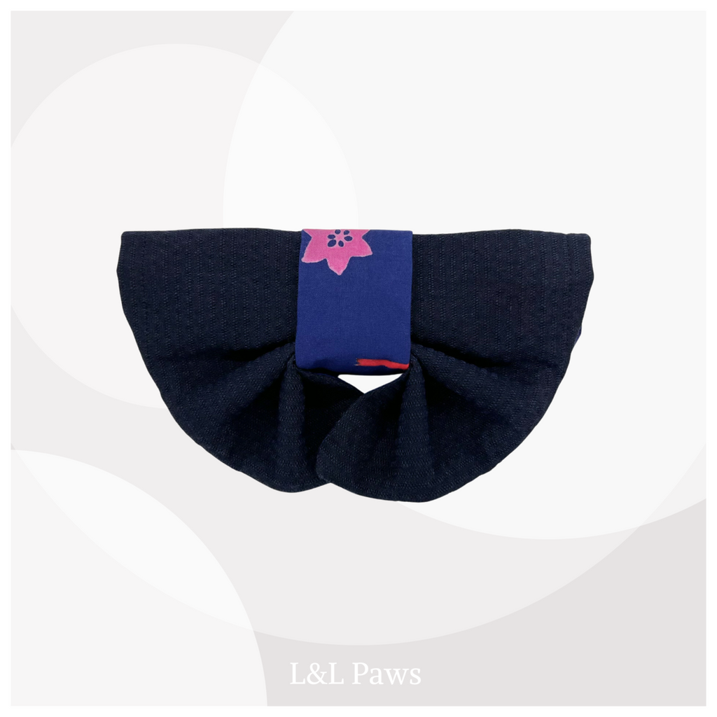 Flower Yukata Fabric and Shijira-Ori - Obi Bandana