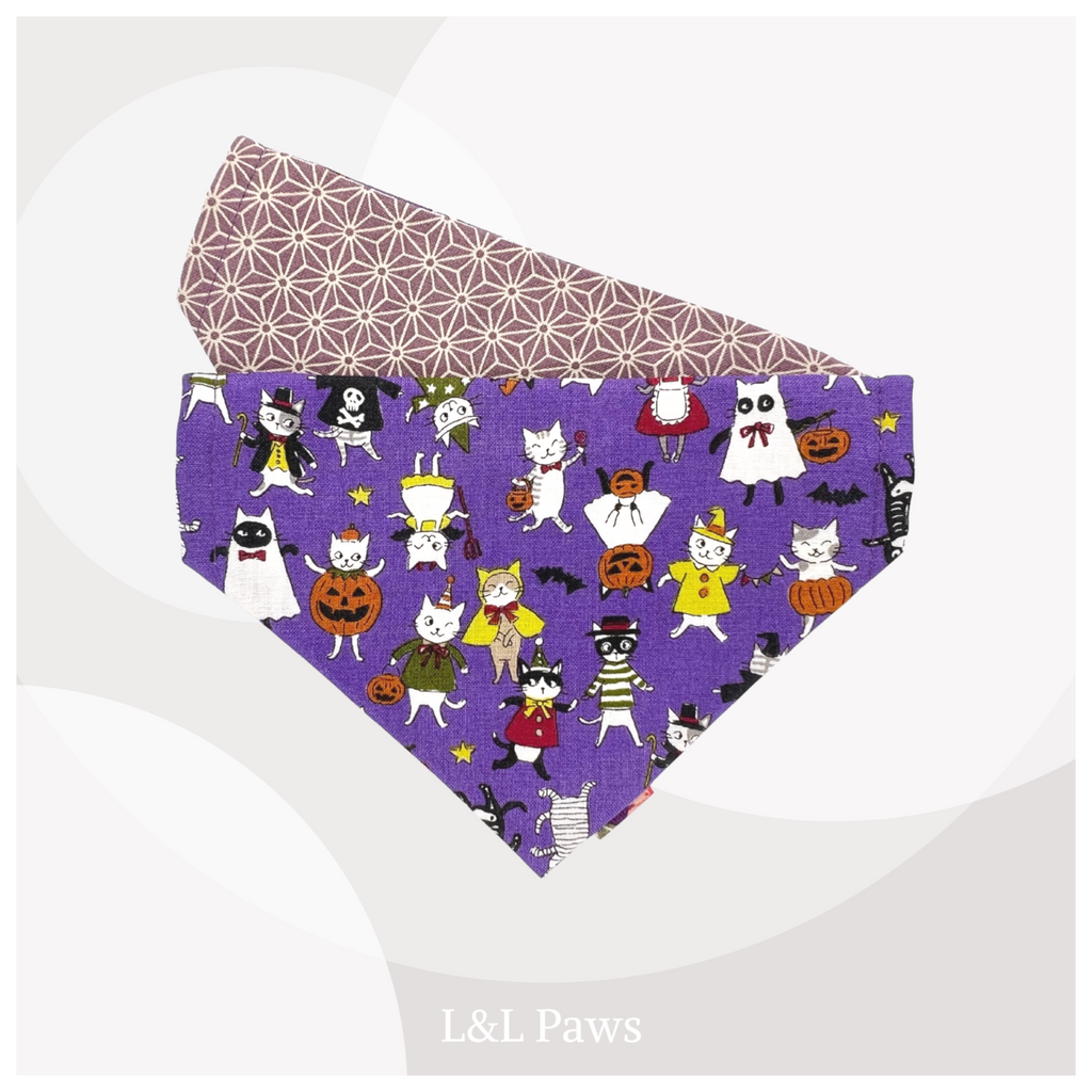 ハンドメイド　犬　リバーシブルスタイ　バンダナ　兜　端午の節句　柴犬柄　龍和柄 L&L Paws エルエルポウズ 猫 首輪 スタイ バンダナ かっこいい