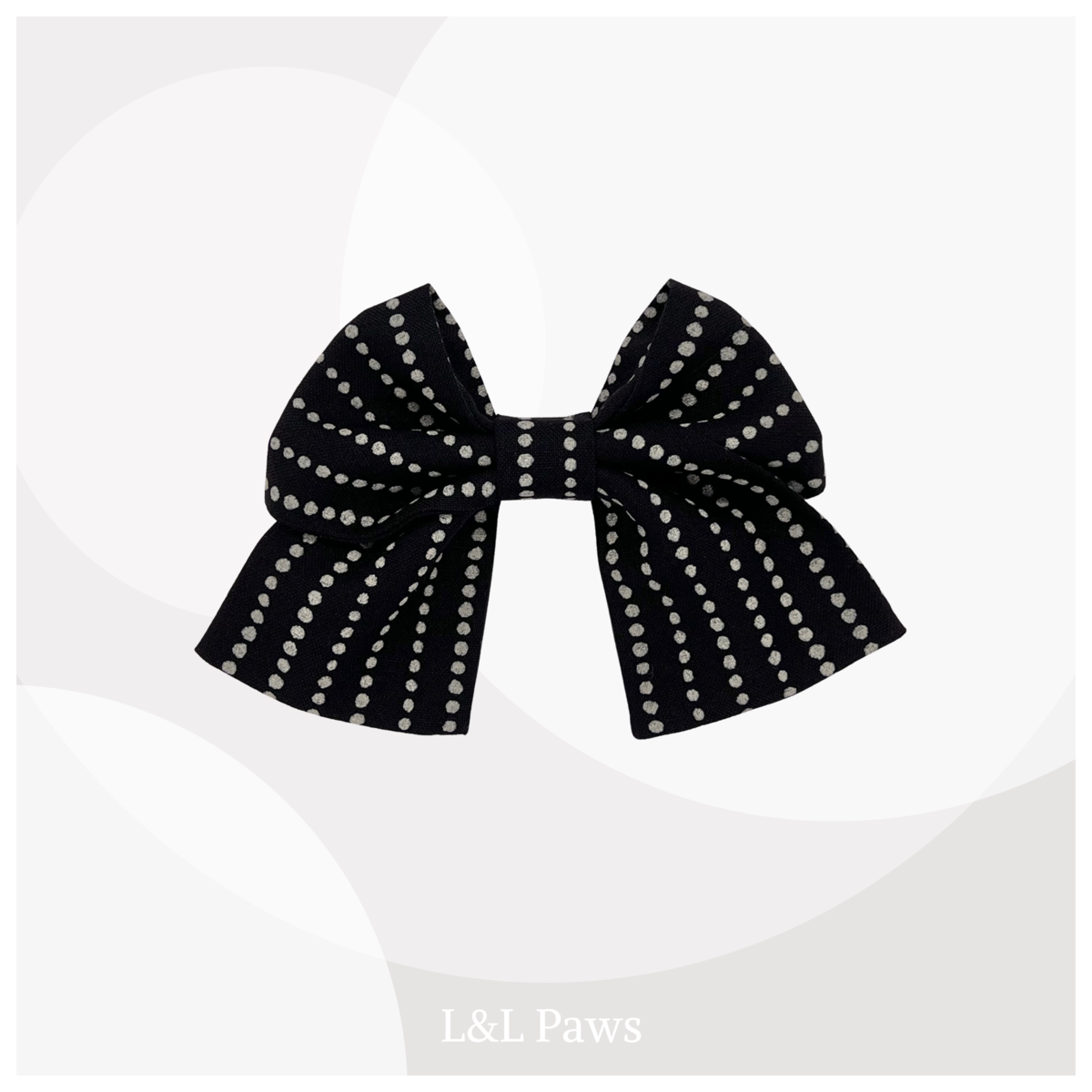 おしゃれドット　黒　ミニ和リボン