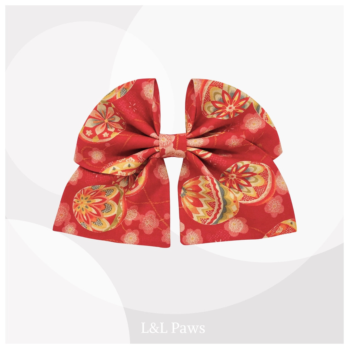 ときめきレトロ鞠　赤　和リボン