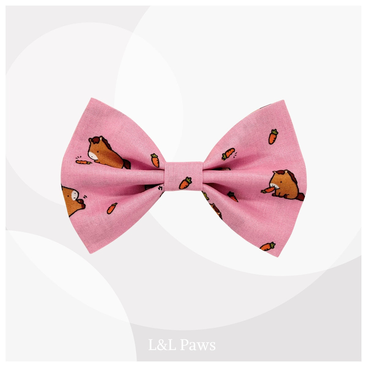 かわいいウマでごあいさつ　ピンク　ビッグ蝶ネクタイ