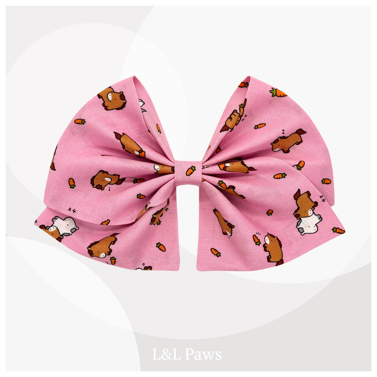 かわいいウマでごあいさつ　ピンク　帯リボン