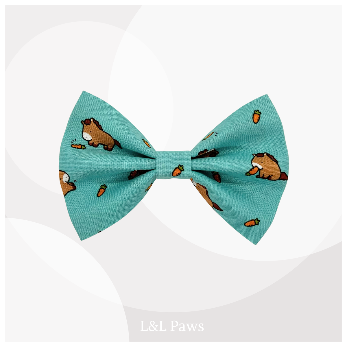 かわいいウマでごあいさつ　青　ビッグ蝶ネクタイ