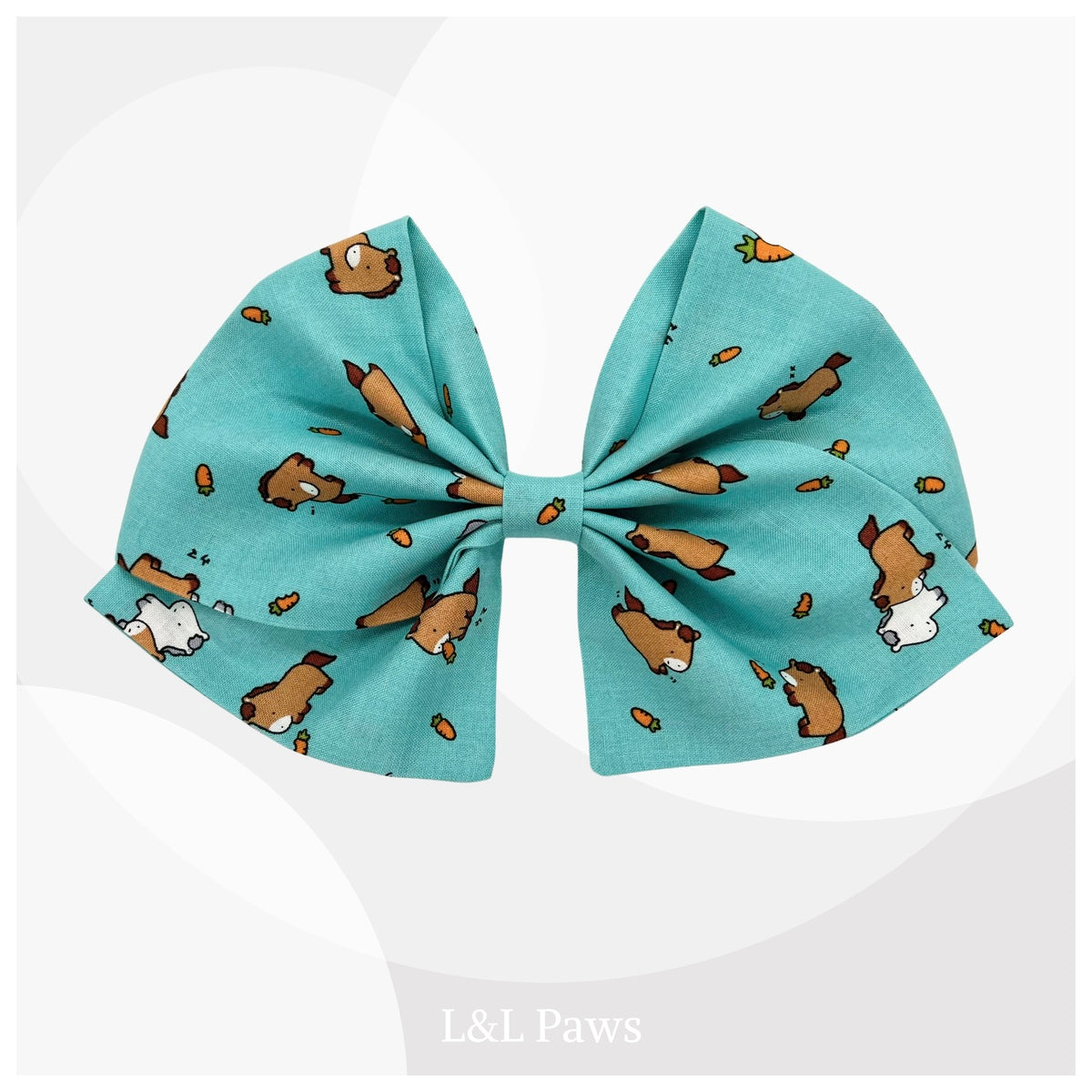 かわいいウマでごあいさつ　青　帯リボン