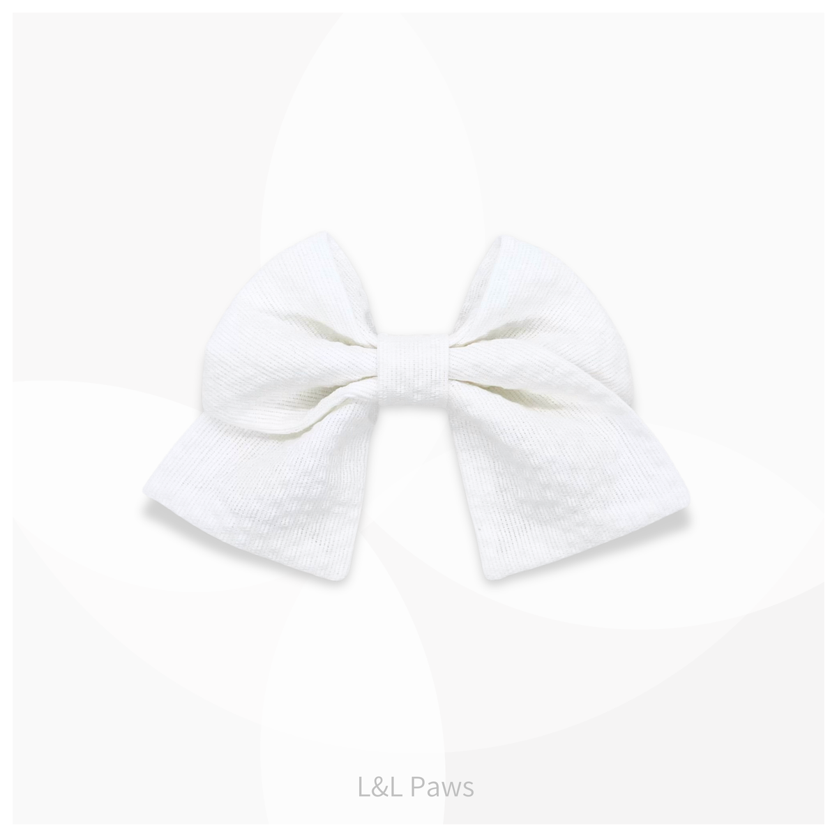 阿波しじら織のミニ和リボン やさしい白色 Mini Ribbon Bowties ミニ和リボン 犬 猫 ペット 和柄 日本製 手作り ギフト エルエルポウズ
