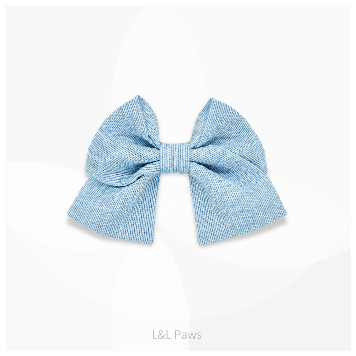 阿波しじら織のミニ和リボン やさしい青色 Mini Ribbon Bowties ミニ和リボン 犬 猫 ペット 和柄 日本製 手作り ギフト エルエルポウズ