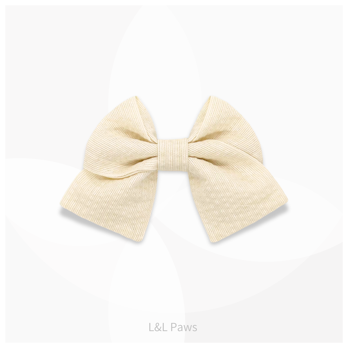 阿波しじら織のミニ和リボン やさしい生成色 Mini Ribbon Bowties ミニ和リボン 犬 猫 ペット 和柄 日本製 手作り ギフト エルエルポウズ