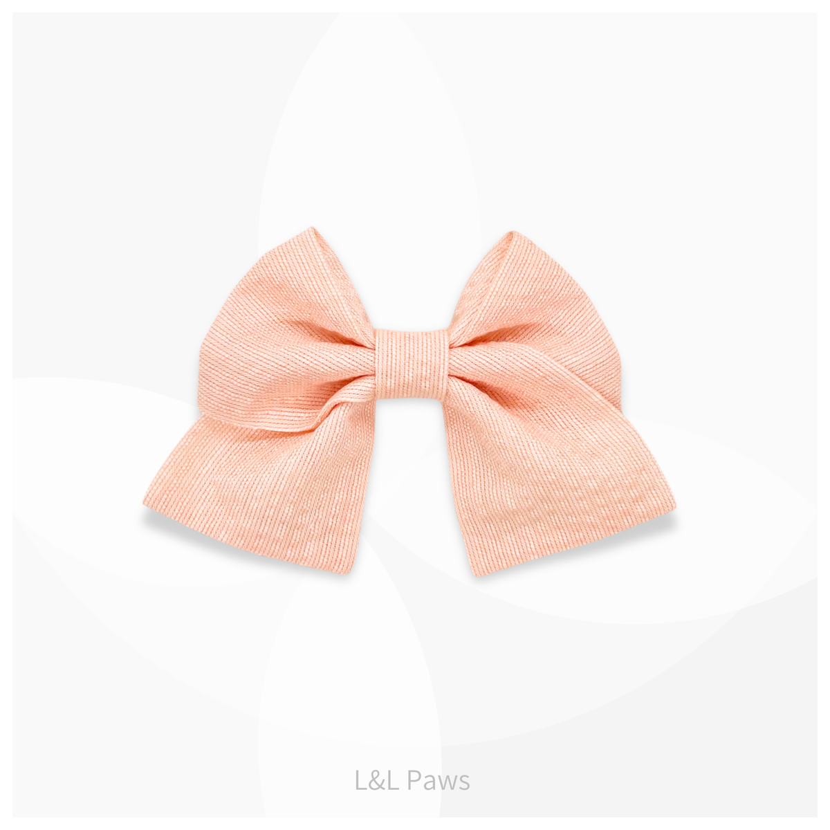 阿波しじら織のミニ和リボン やさしい橙色 Mini Ribbon Bowties ミニ和リボン 犬 猫 ペット 和柄 日本製 手作り ギフト エルエルポウズ