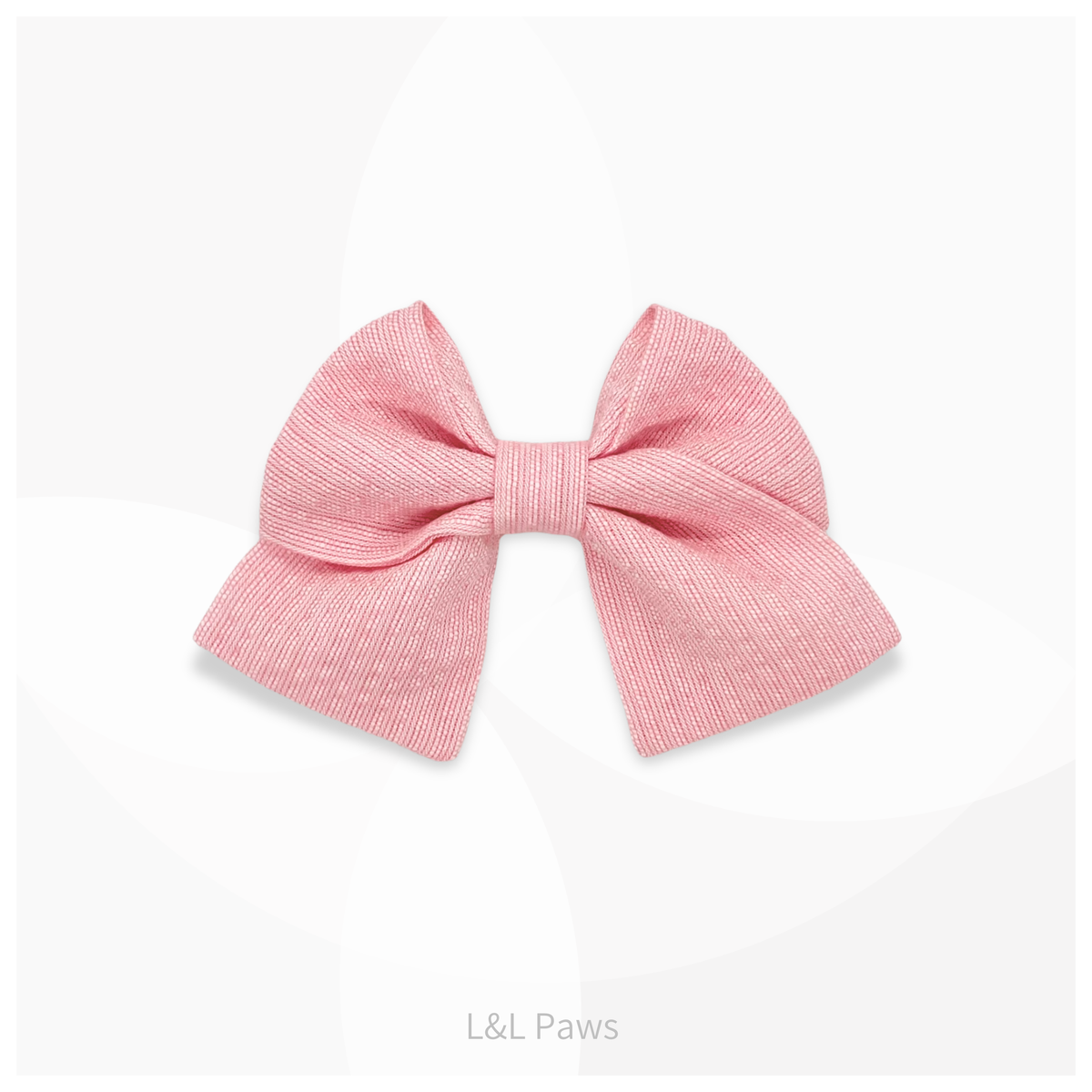 阿波しじら織のミニ和リボン やさしい桃色 Mini Ribbon Bowties ミニ和リボン 犬 猫 ペット 和柄 日本製 手作り ギフト エルエルポウズ