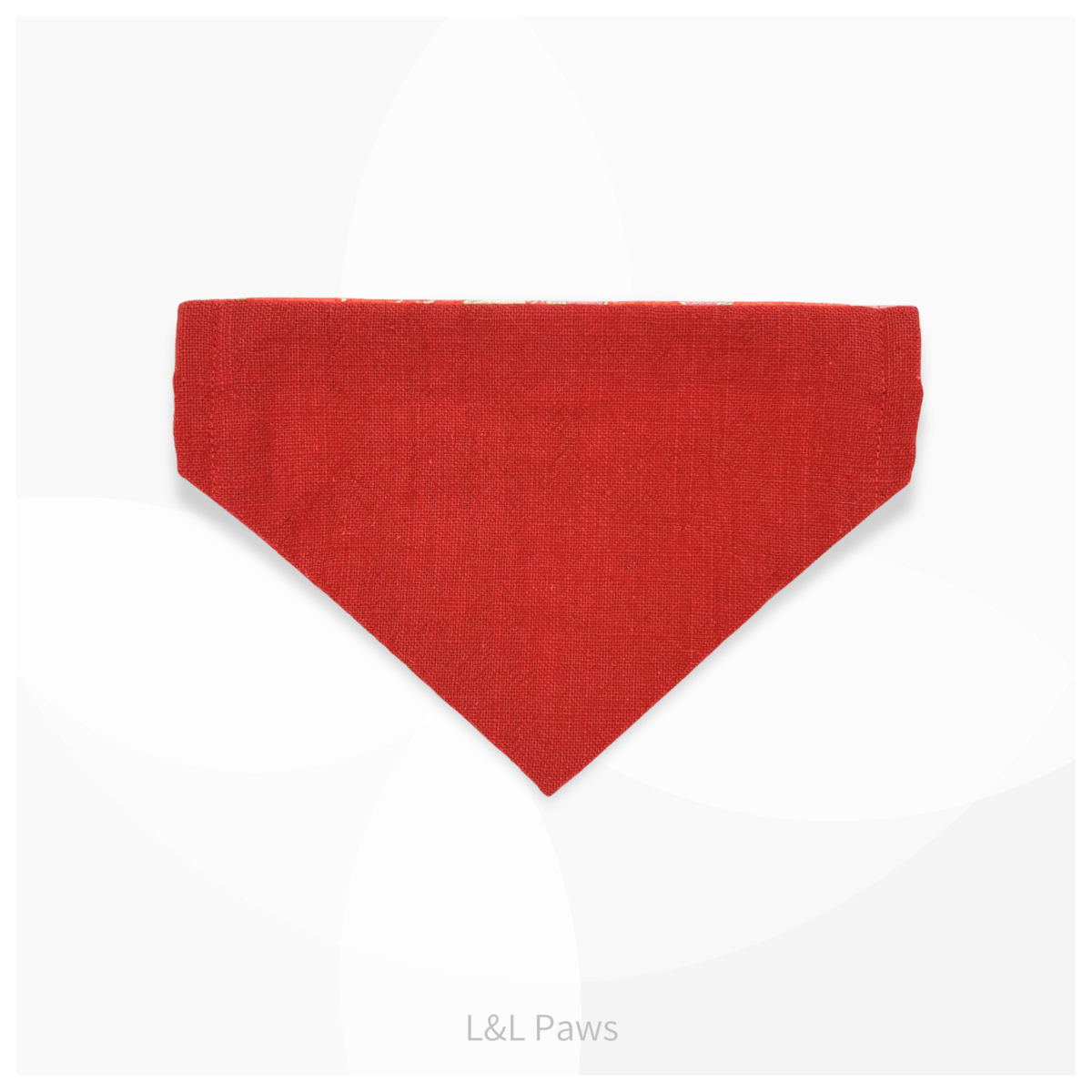 金彩友禅の和バンダナ 赤b Authentic Japanese Bandanas 和なバンダナ 犬 猫 ペット 和柄 日本製 手作り ギフト エルエルポウズ