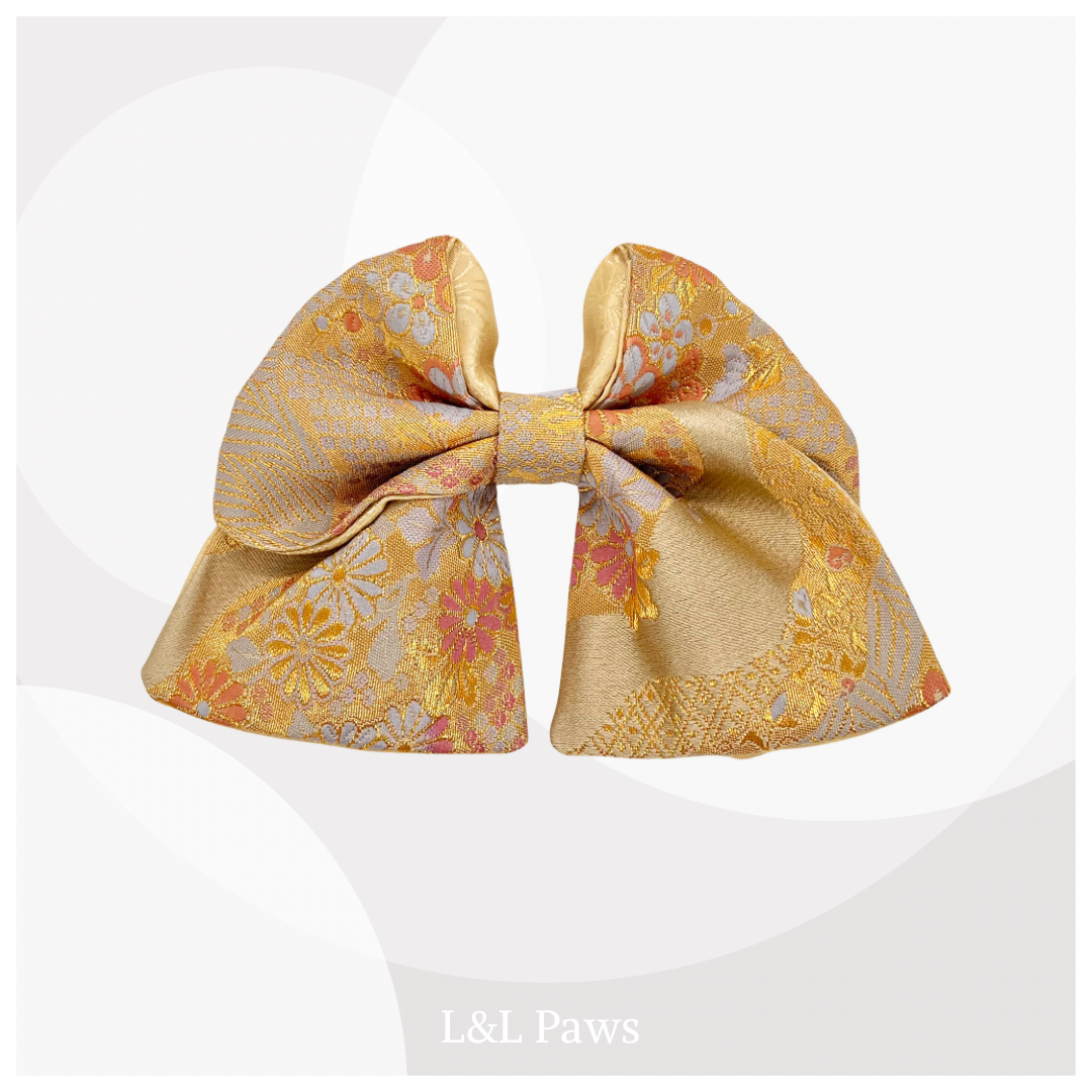 きらめき 桑染花 京都西陣織金襴の和リボン