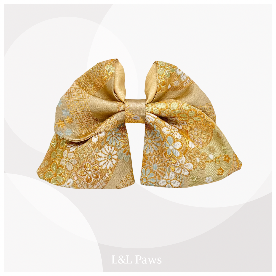 きらめき 桑染花 京都西陣織金襴の和リボン