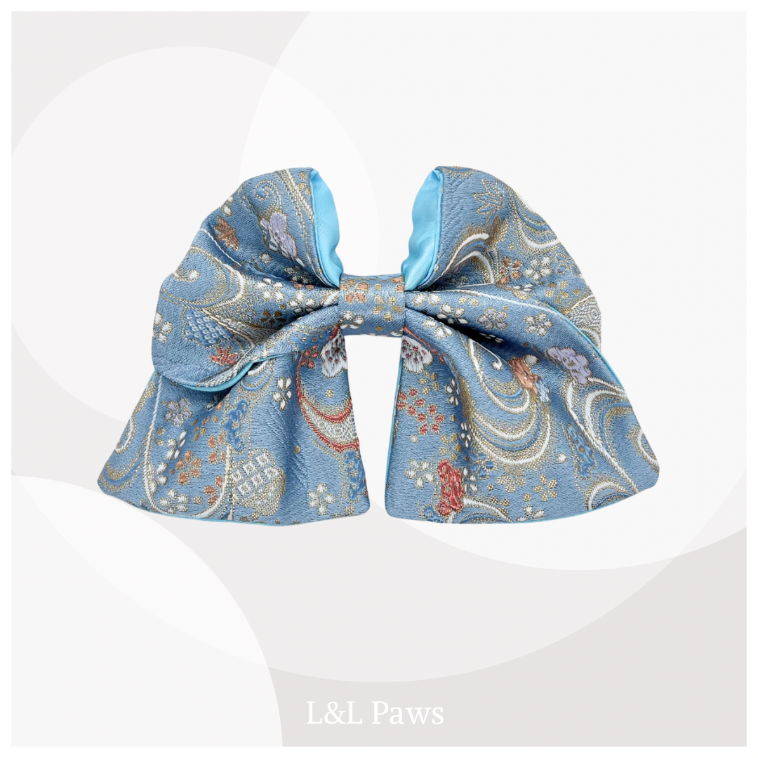 きらめき 露草梅 京都西陣織金襴の和リボン