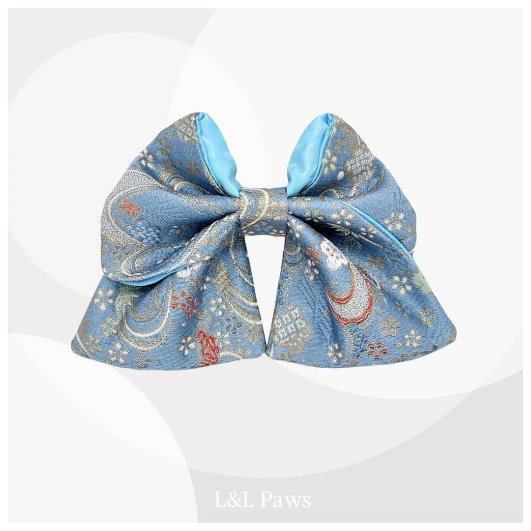 きらめき 露草梅 京都西陣織金襴の和リボン